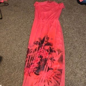 Coral Maxi Dress (Size XL)